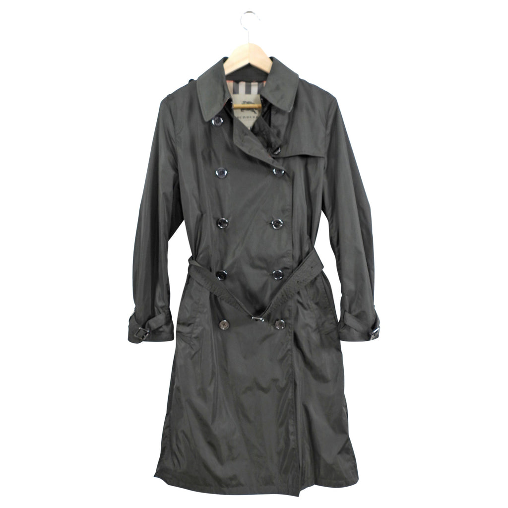 Burberry Dark Green Light Nylon Trench Coat - IT46 / USA 10