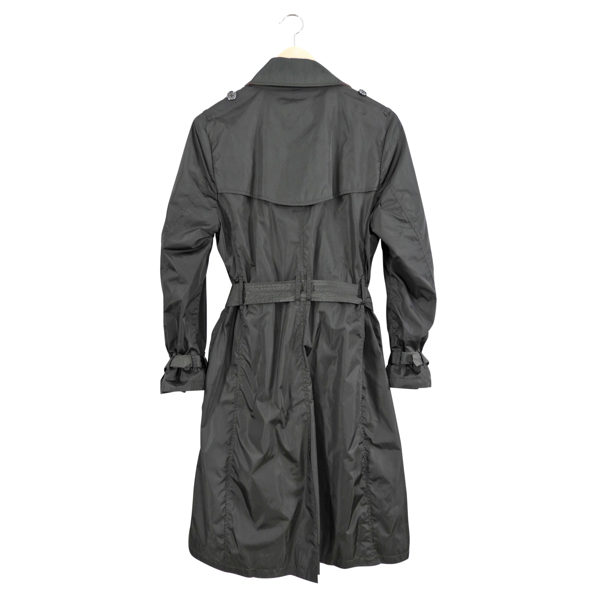 Burberry Dark Green Light Nylon Trench Coat - IT46 / USA 10
