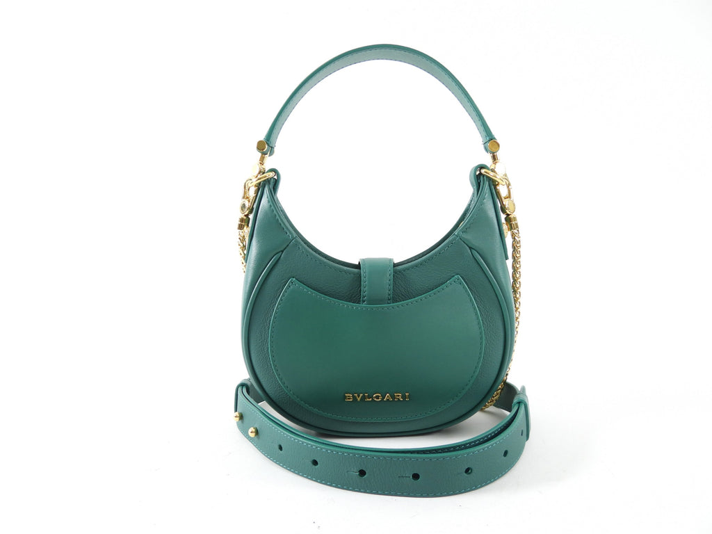 Bvlgari Serpenti Forever Emerald Green Ellipse Hobo Bag