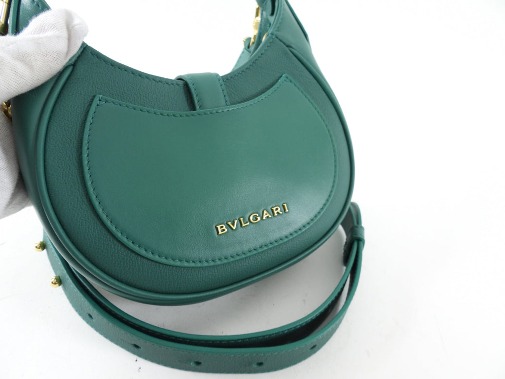 Bvlgari Serpenti Forever Emerald Green Ellipse Hobo Bag