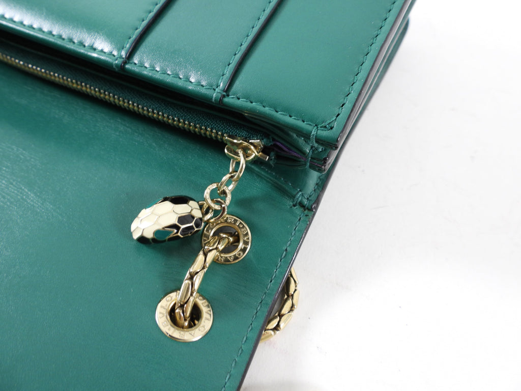 Bvlgari Serpenti Forever Green Medium Flap Bag