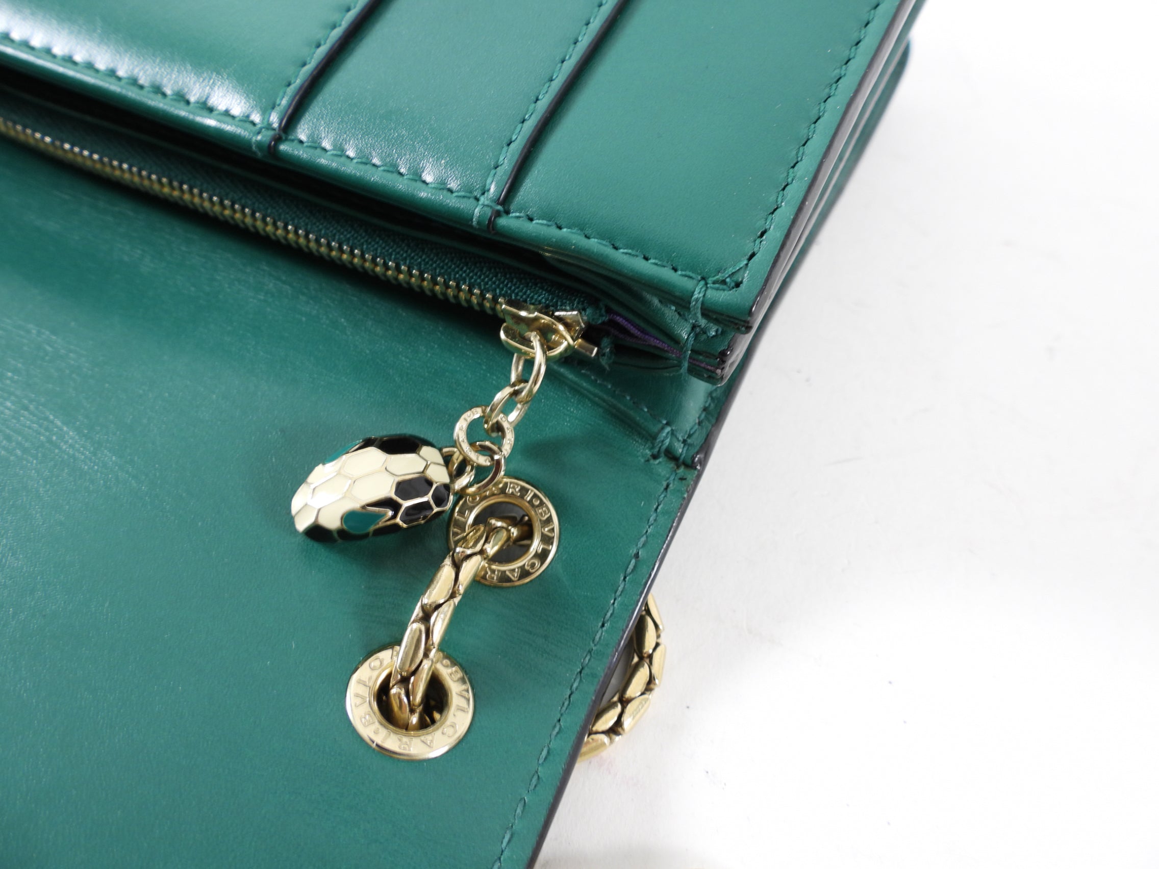 Bvlgari Serpenti Forever Green Medium Flap Bag
