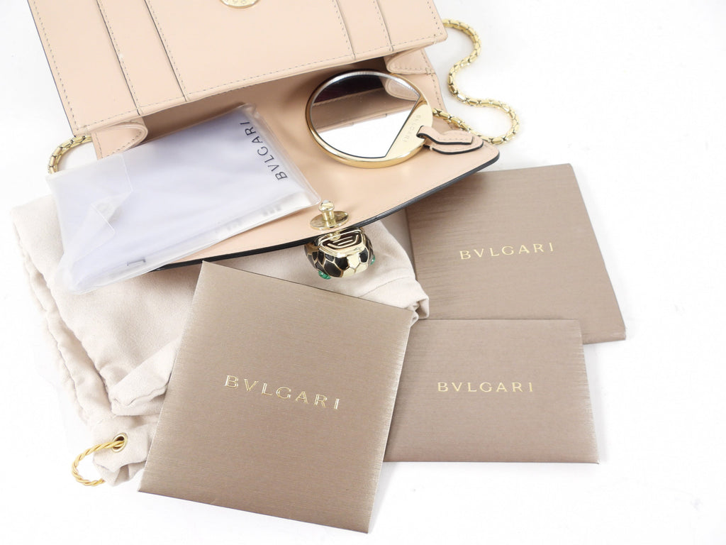 Bvlgari Serpenti Light Nude Beige Small Flap Bag