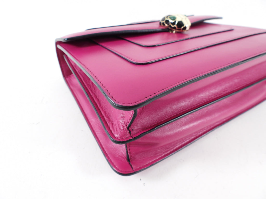 Bvlgari Serpenti Forever Medium Flap Bag Magenta Fuchsia