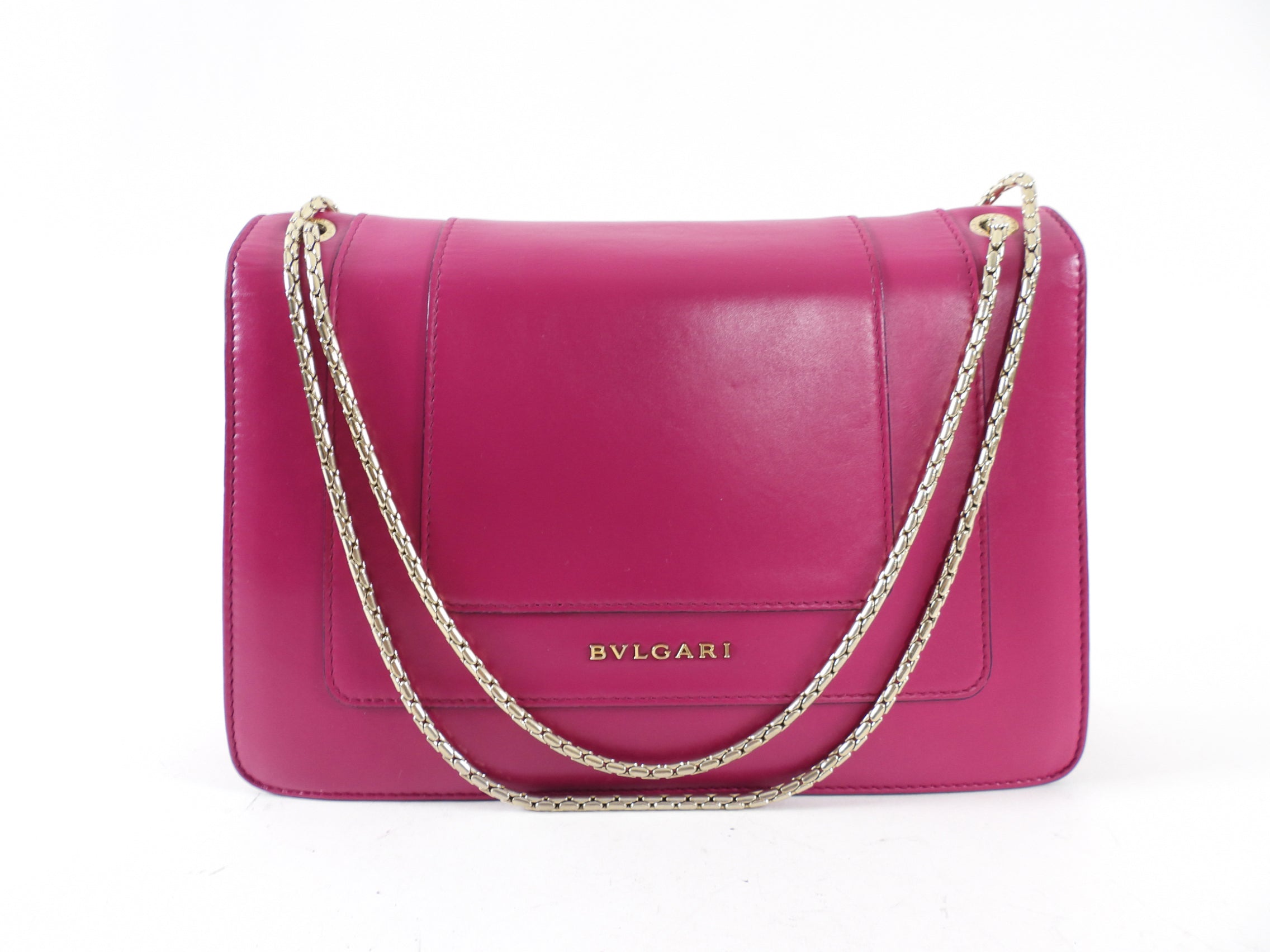 Bvlgari Serpenti Forever Medium Flap Bag Magenta Fuchsia