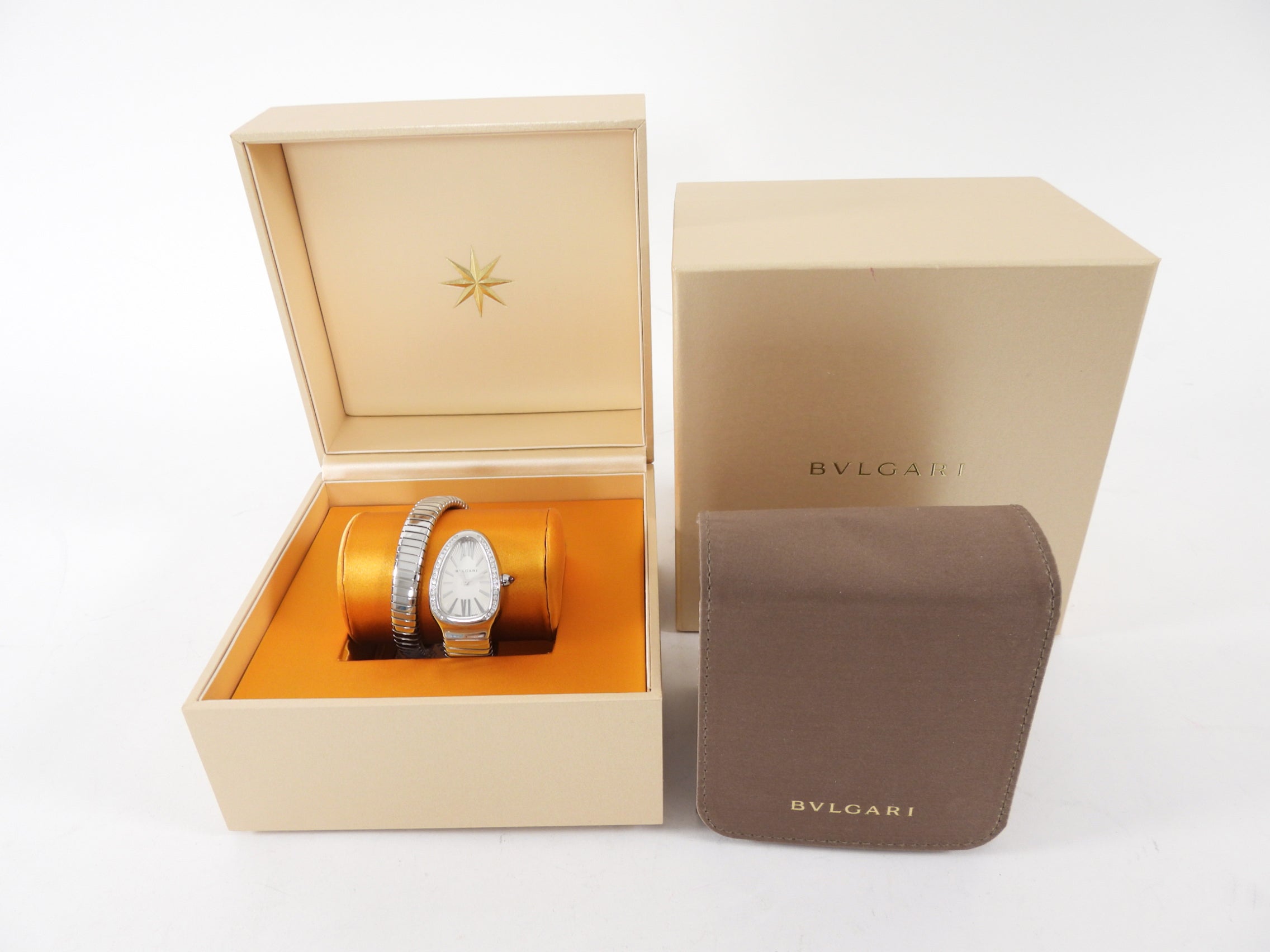 Bvlgari Serpenti Tubogas Single Spiral Diamond Watch