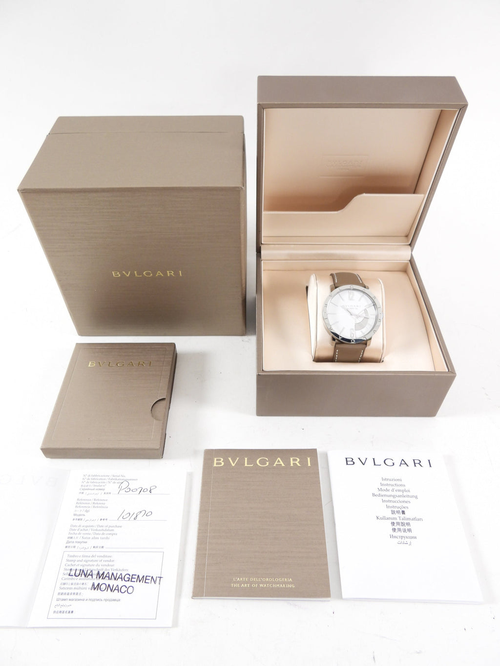 Bvlgari Calibro 43mm Stainless Power Reserve Watch 101870