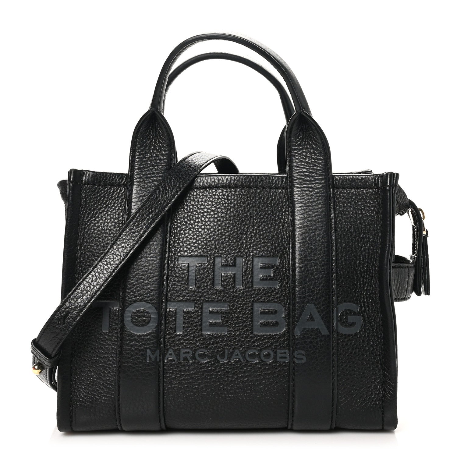 Grained Calfskin Small The Tote Bag Black