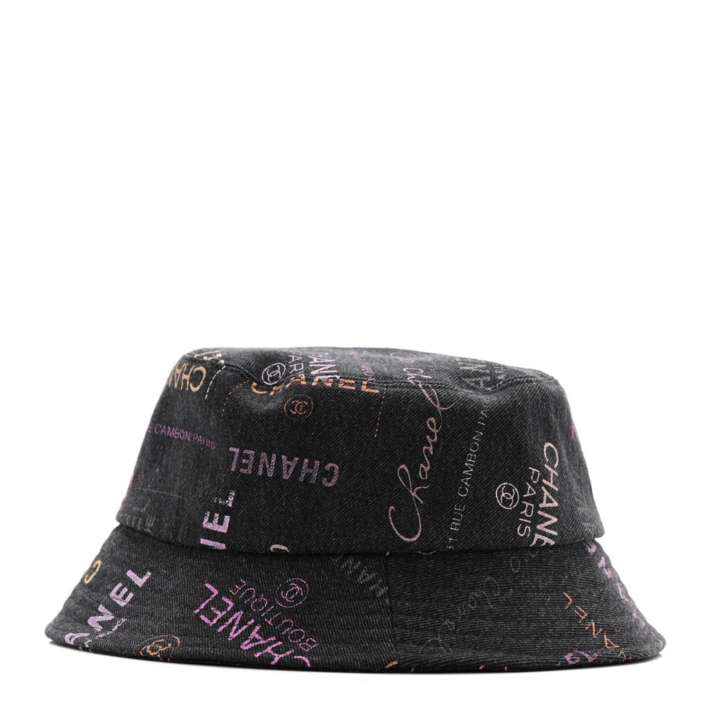 Denim Mood Cloche Bucket Hat L Black