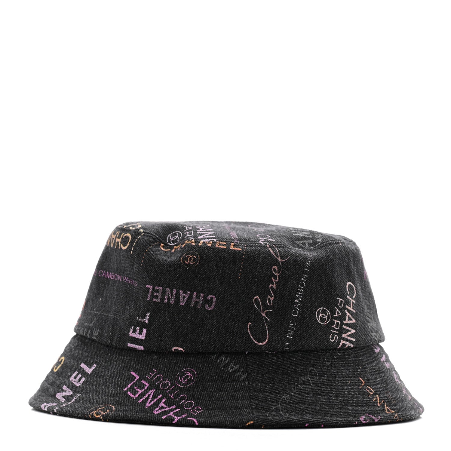 Denim Mood Cloche Bucket Hat L Black
