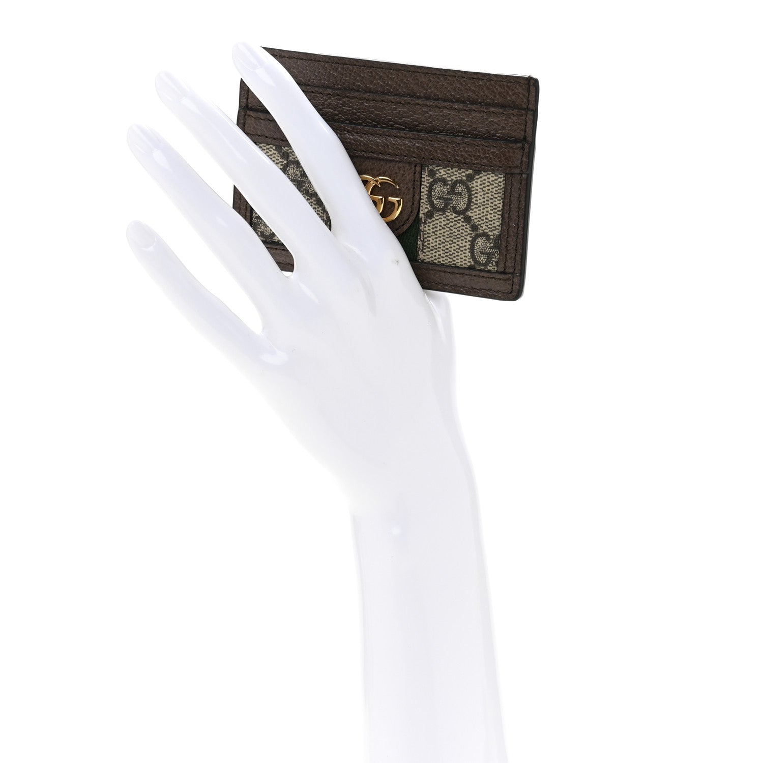 GG Supreme Monogram Ophidia  Holder Brown
