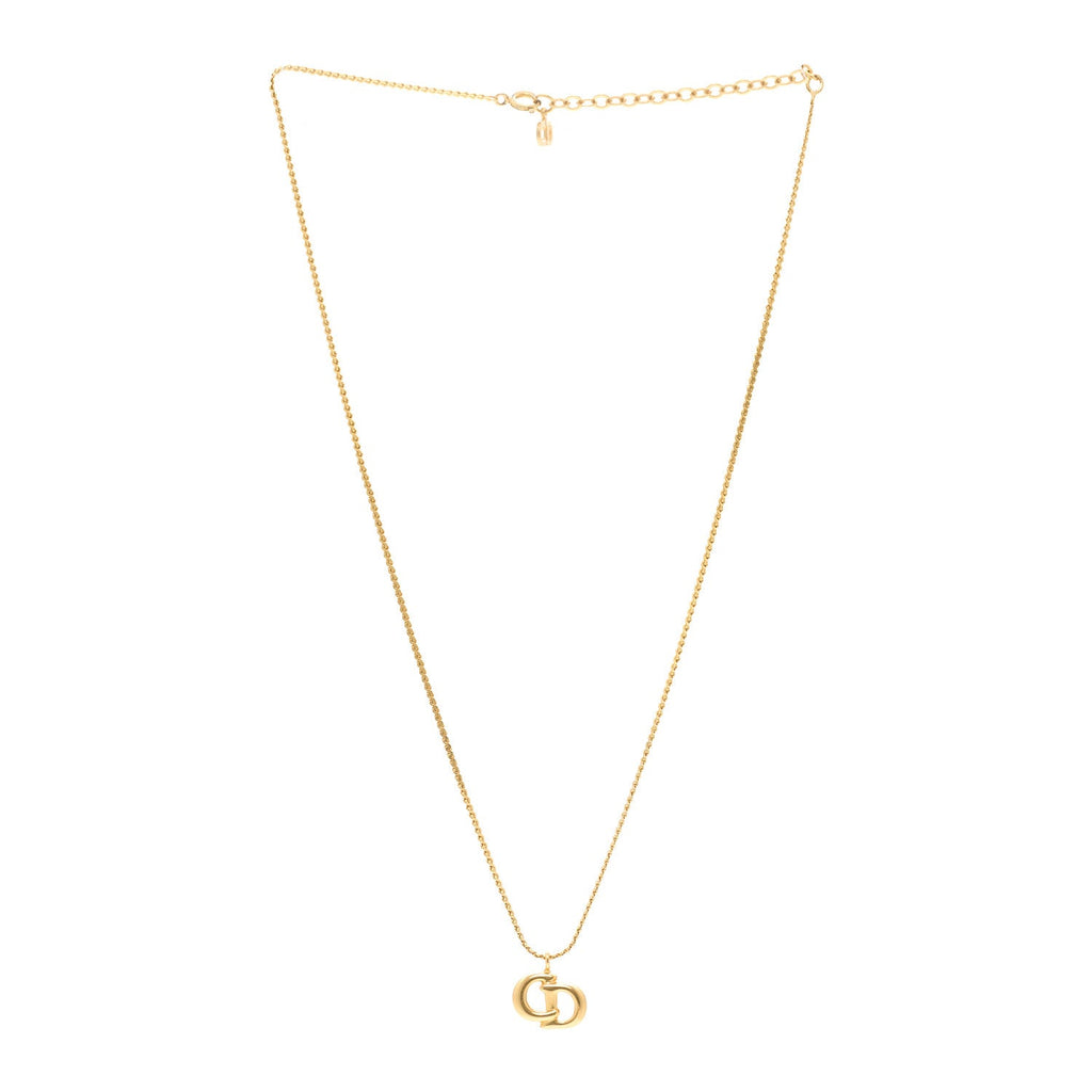 Metal CD Necklace Gold