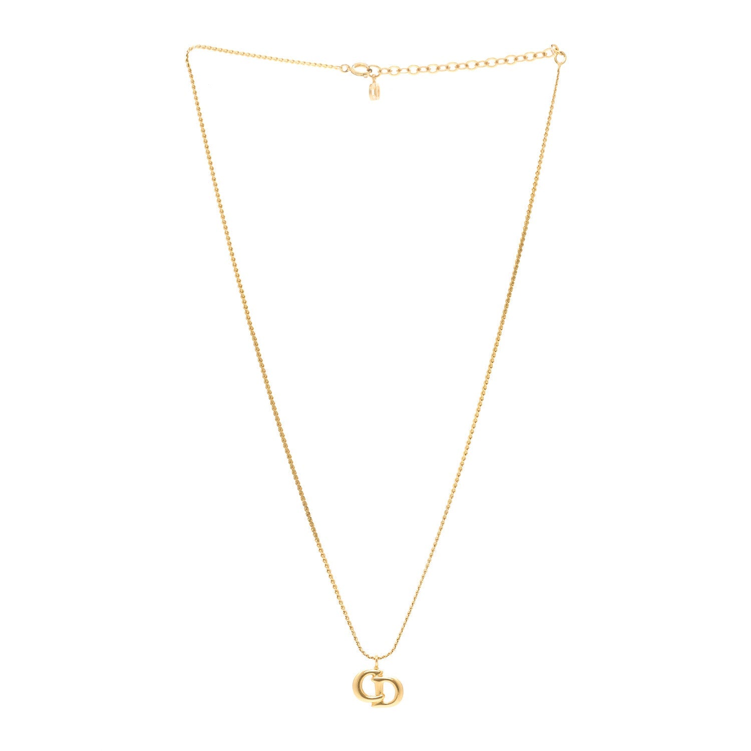 Metal CD Necklace Gold