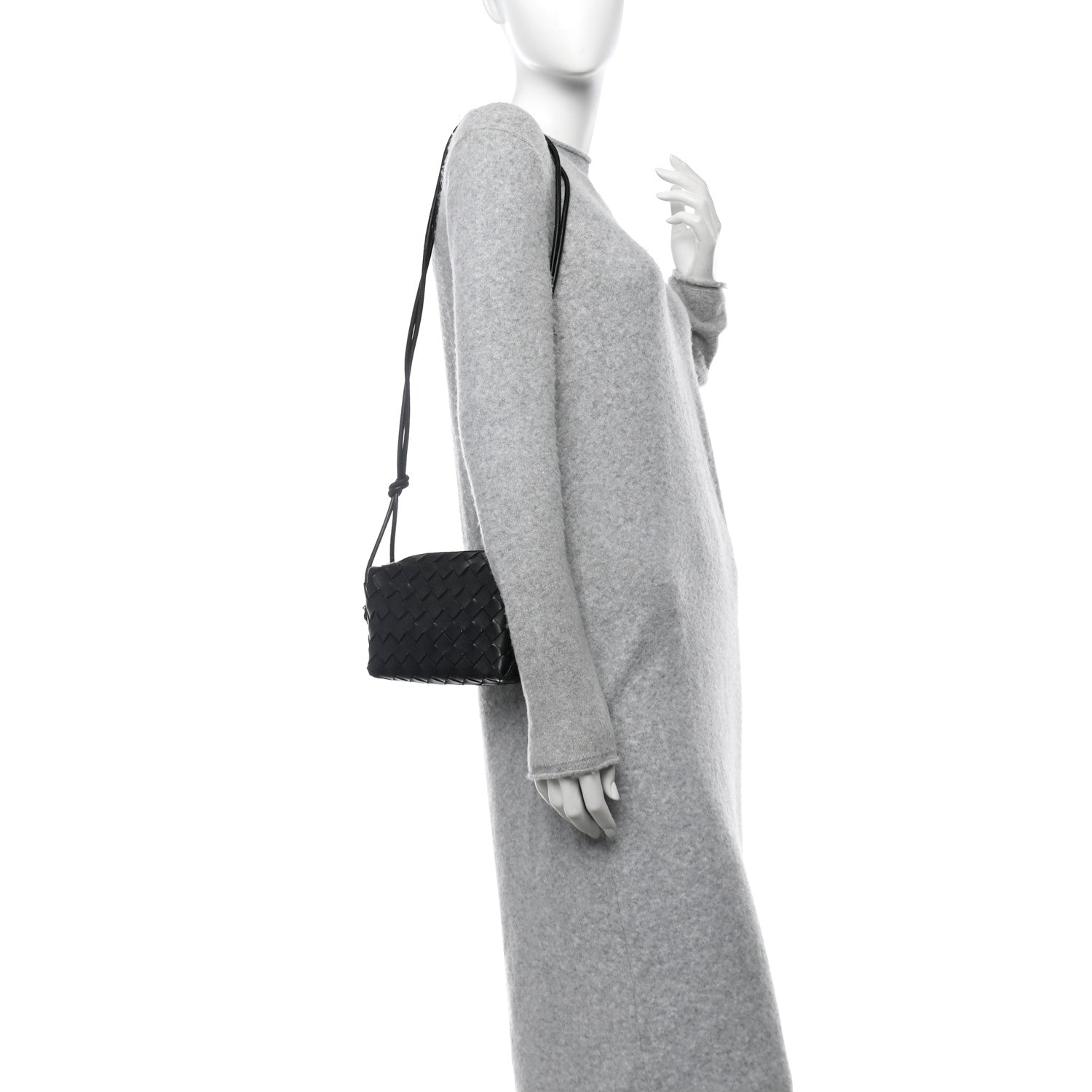 Nappa Intrecciato Mini Loop Camera Bag Black