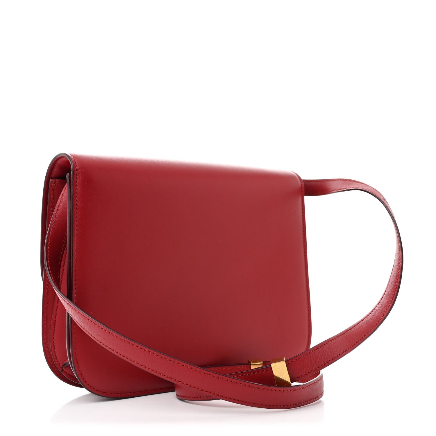Smooth Calfskin Medium Classic Box Flap Bag Red