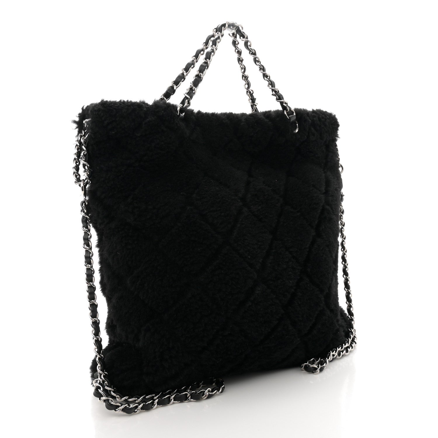 Shearling Lambskin CC Backpack Black