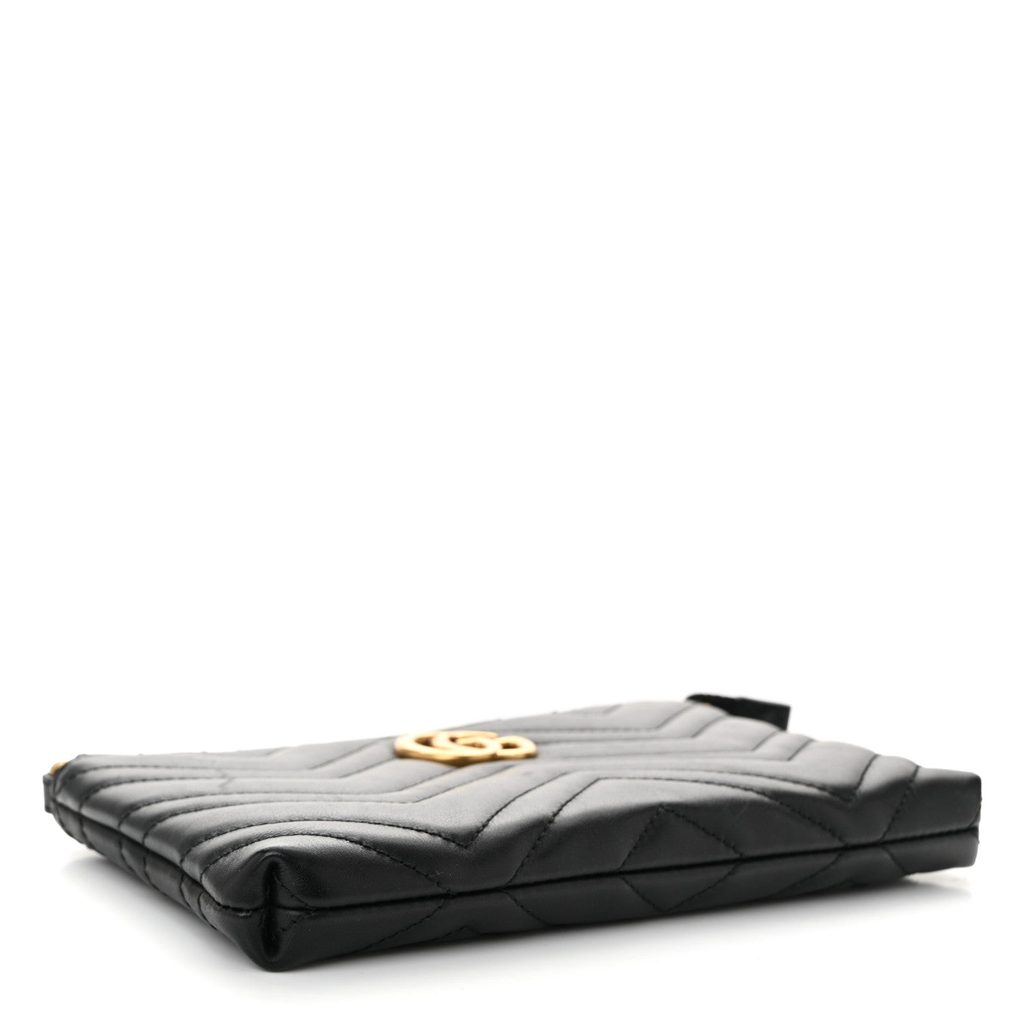 Calfskin Matelasse Mini GG Marmont Chain Bag Black
