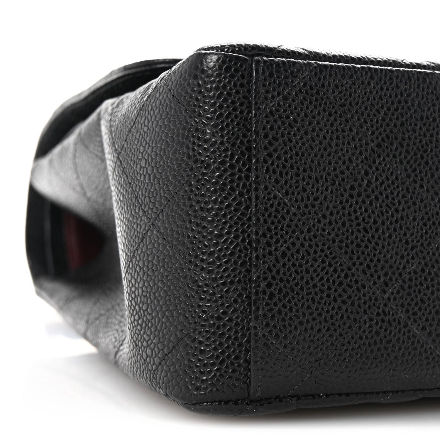 Caviar Quilted Maxi Double Flap Black
