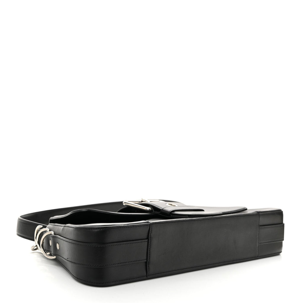 Smooth Calfskin Large Lindsay Shoulder Bag Black