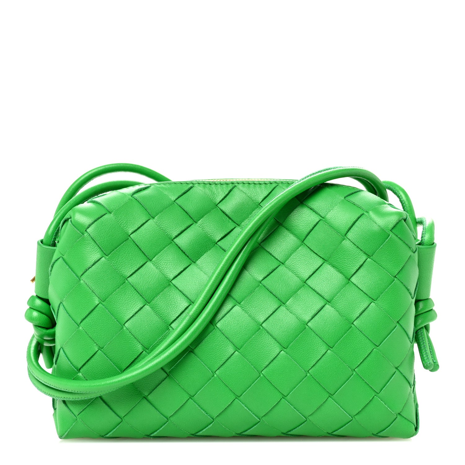 Nappa Intrecciato Mini Loop Camera Bag Parakeet