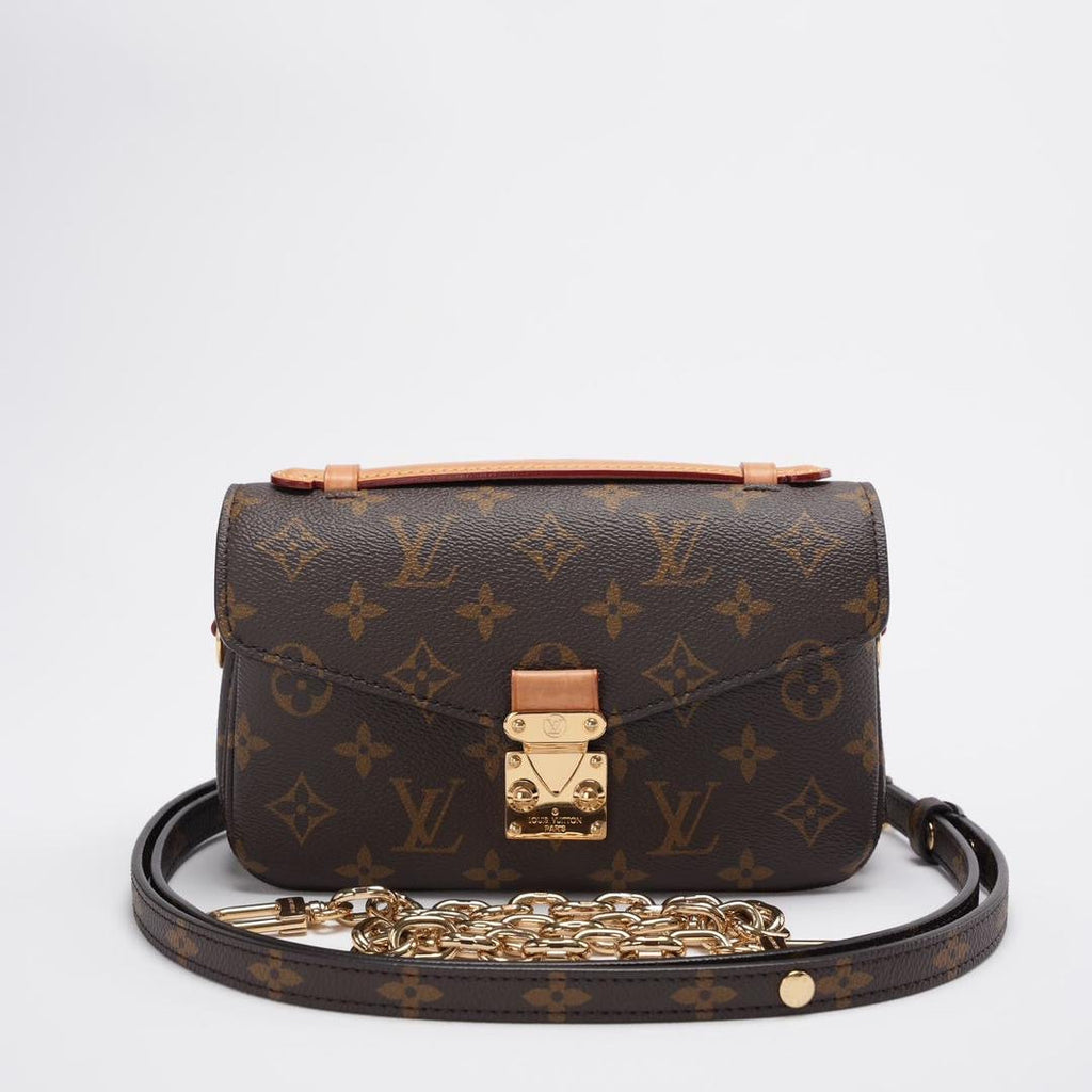 Louis Vuitton Pochette Métis East West Bag in Monogram Canvas Brown with Gold Hardware