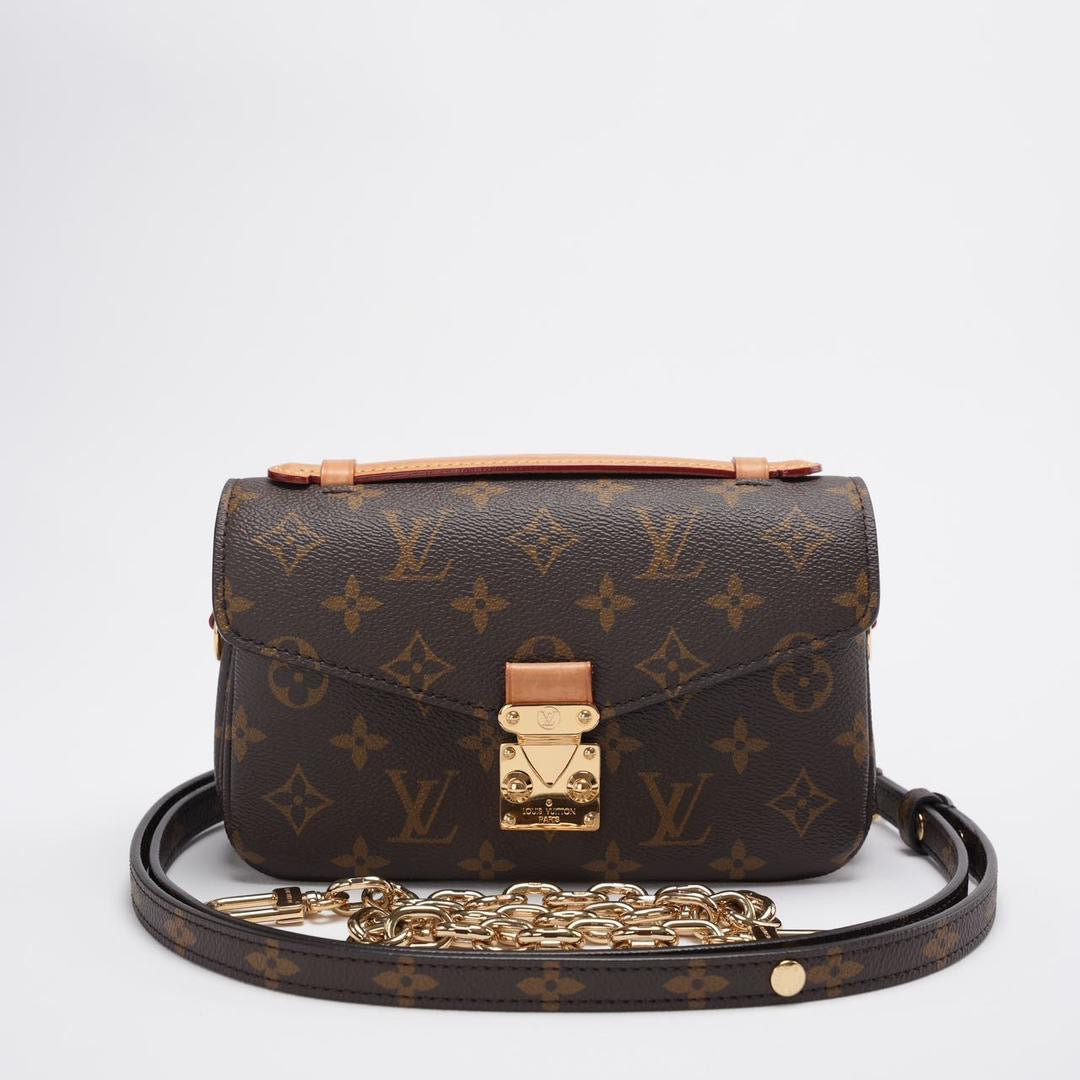 Louis Vuitton Pochette Métis East West Bag in Monogram Canvas Brown with Gold Hardware