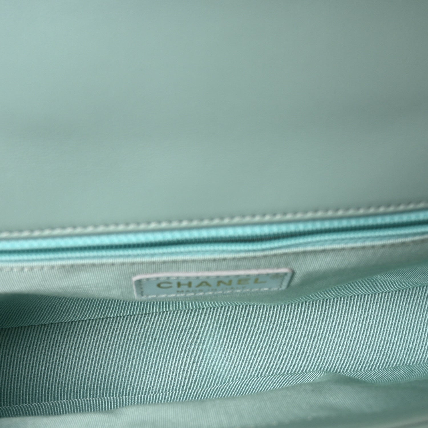 Lambskin Quilted Medium In The Loop Handle Flap Bag Light Blue