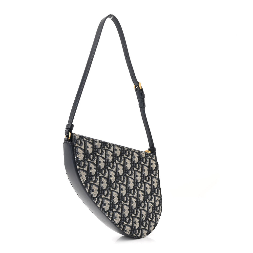 Oblique Saddle Rodeo Pouch Navy Blue