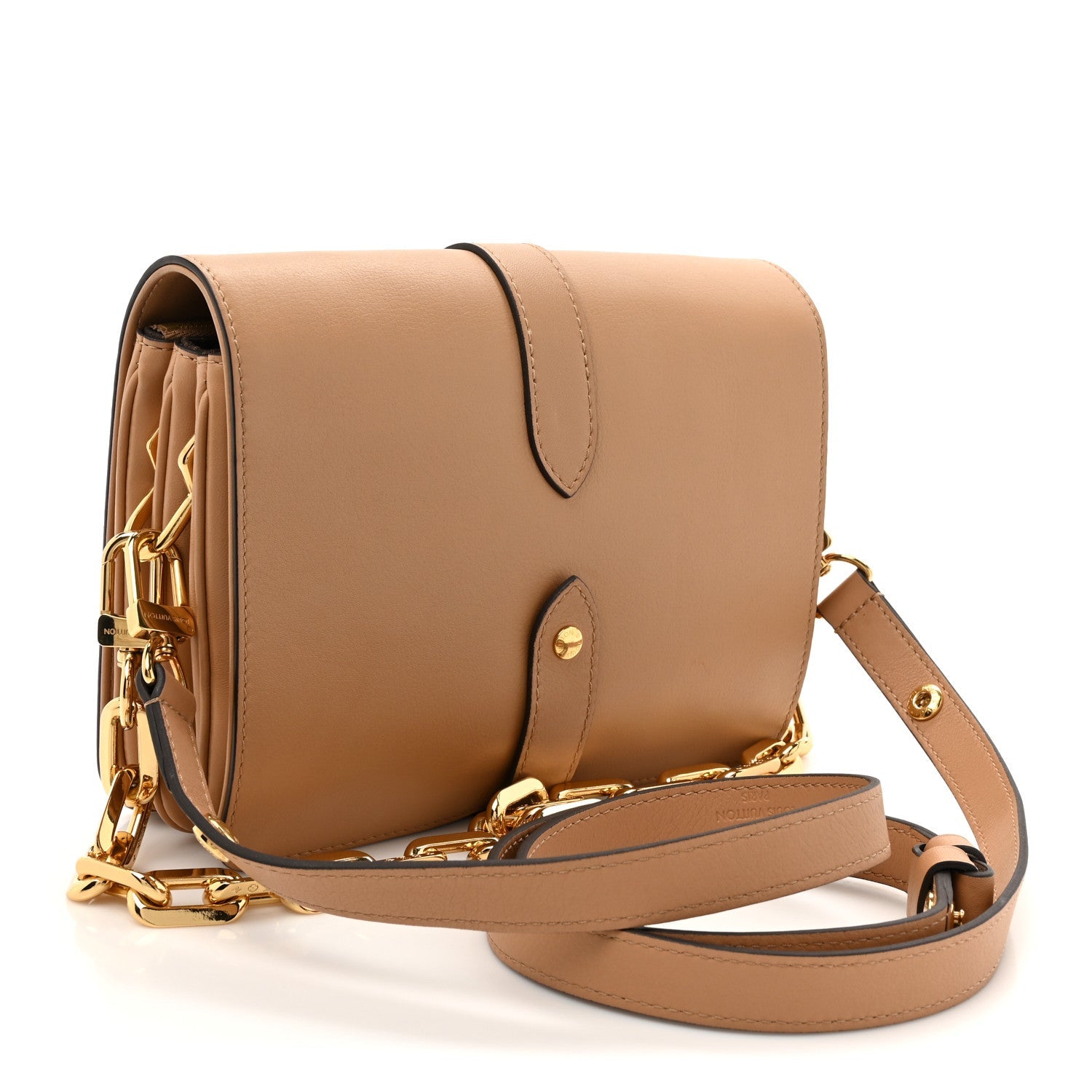 Calfskin Monogram Metal Rendez-Vous Camel