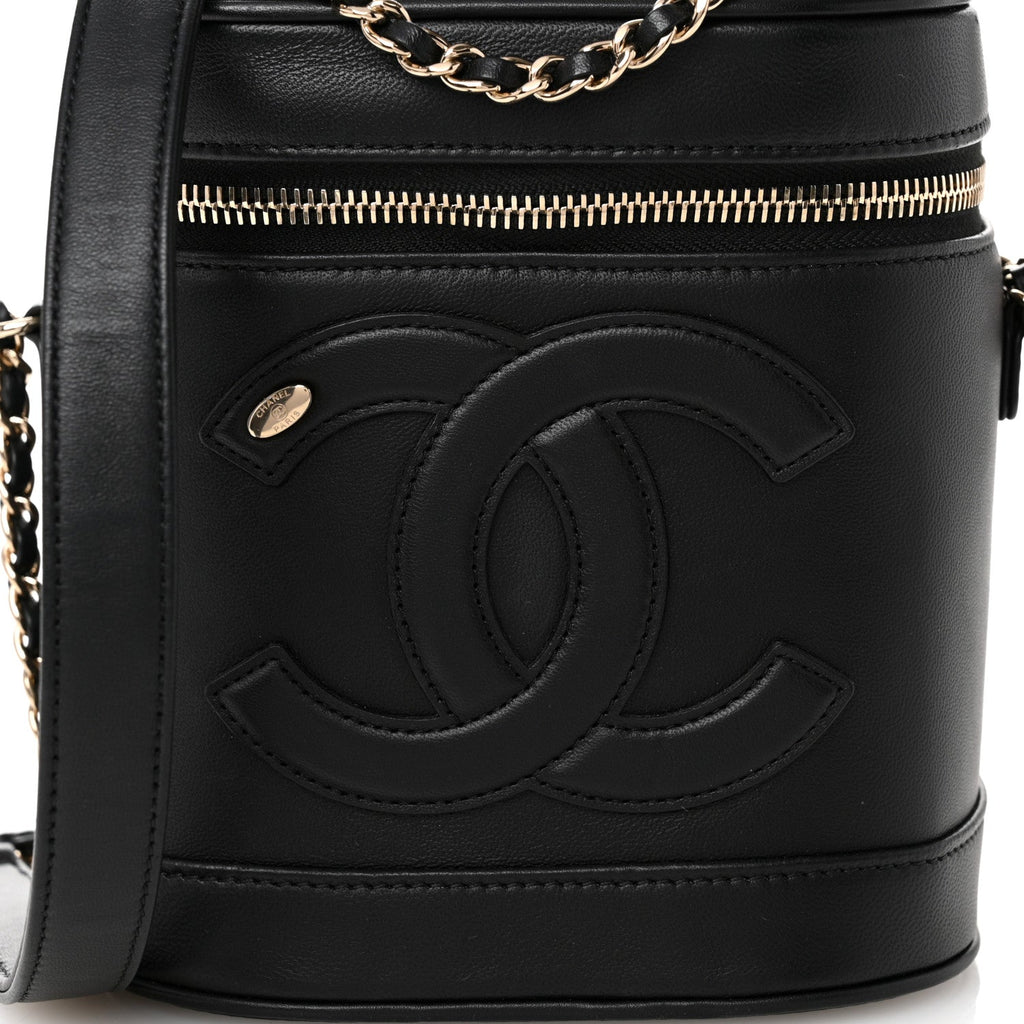 Lambskin Timeless Vanity Cosmetic Case Black