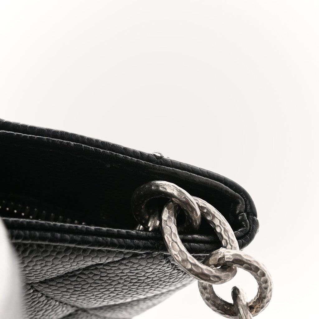Caviar Quilted Medallion Tote Black