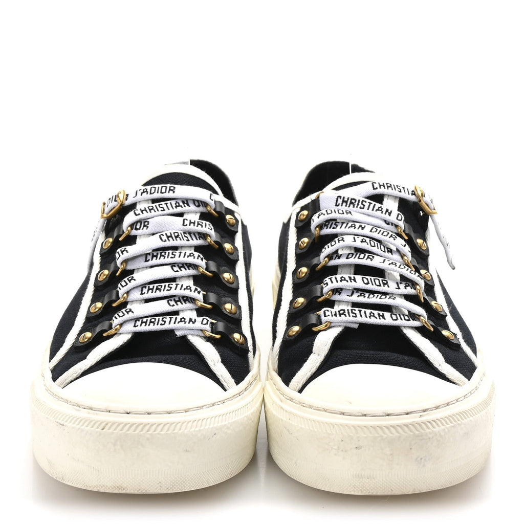 Canvas Walk'N'Dior Low Top Sneakers 39 Black
