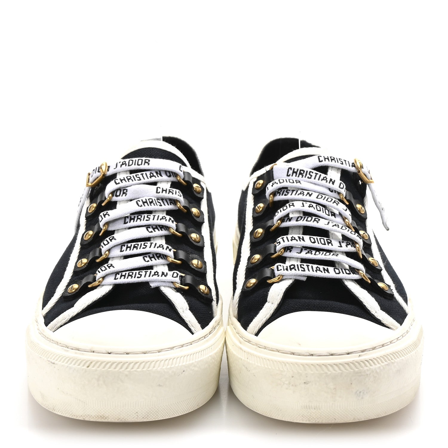 Canvas Walk'N'Dior Low Top Sneakers 39 Black
