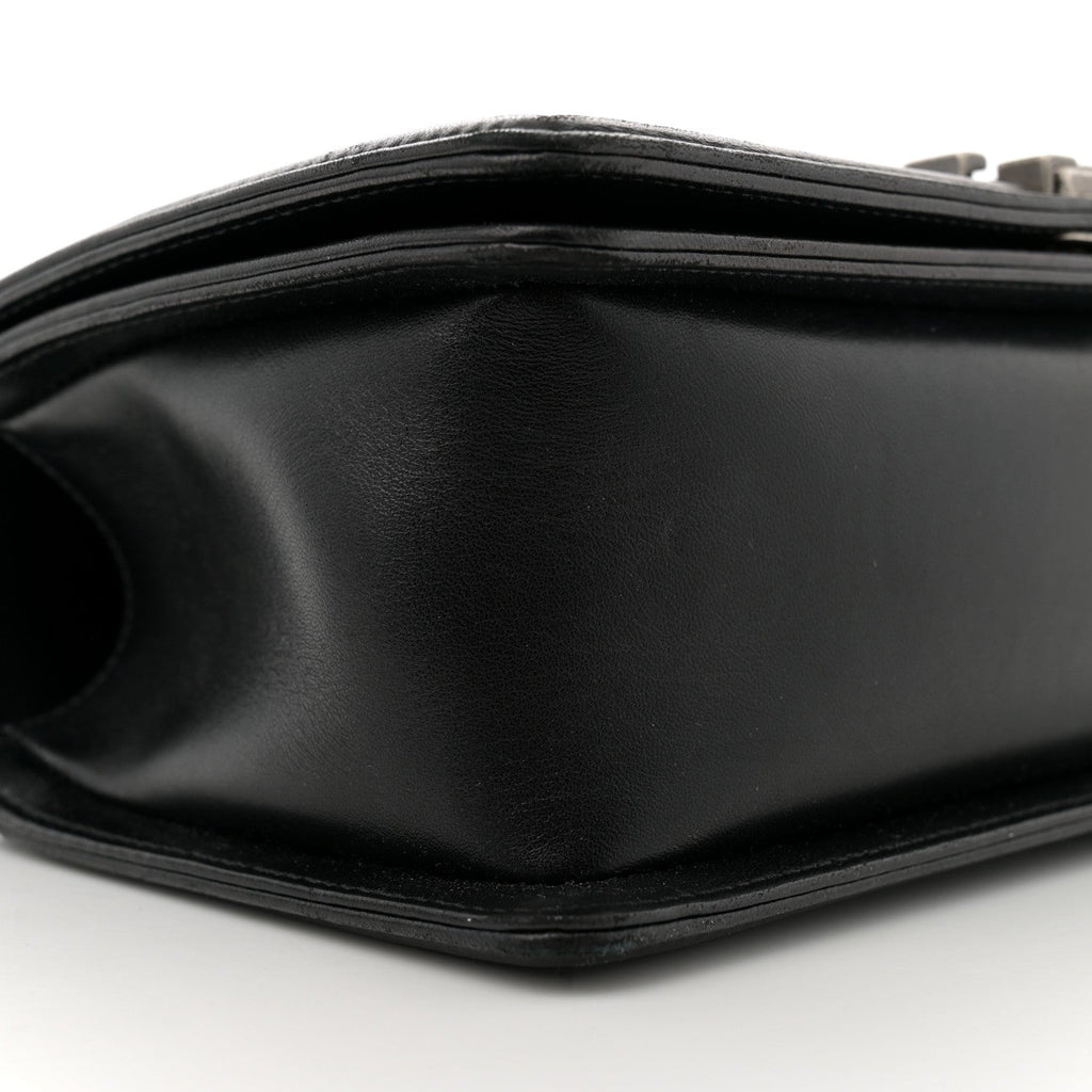 Lambskin Quilted Medium Boy Flap Black