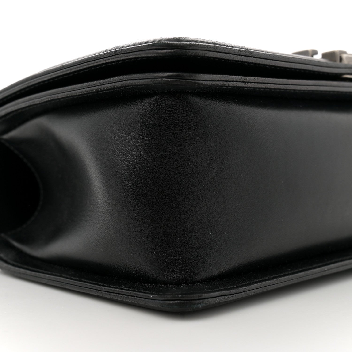 Lambskin Quilted Medium Boy Flap Black