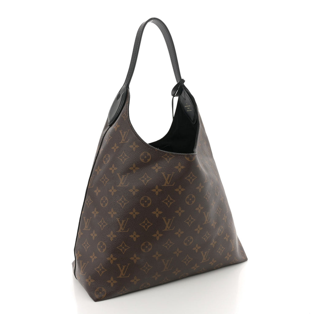 Monogram Flower Hobo Black
