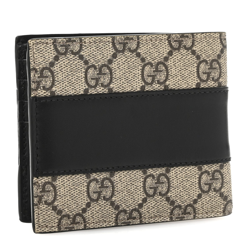 GG Supreme Monogram Bi-Fold Wallet Black