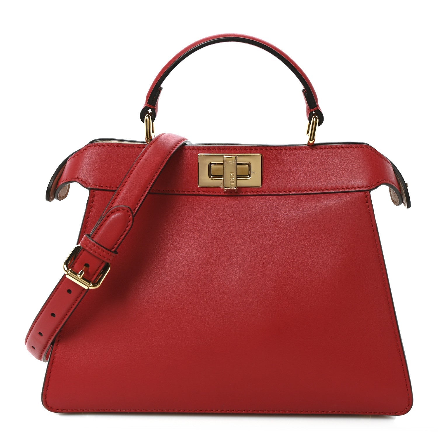 Vitello Seta Shiny Nappa Chinese Valentines Day Karligraphy Small Peekaboo I SEE U Satchel Panna Rosso inale