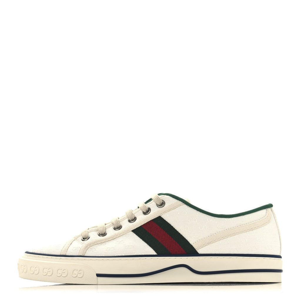 Jacquard Mini GG Monogram Web Womens 1977 Tennis Sneakers 40.5 White