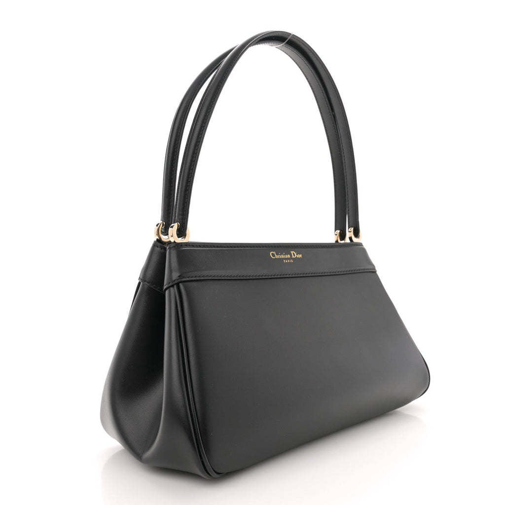 Calfskin Medium Key Shoulder Bag Black