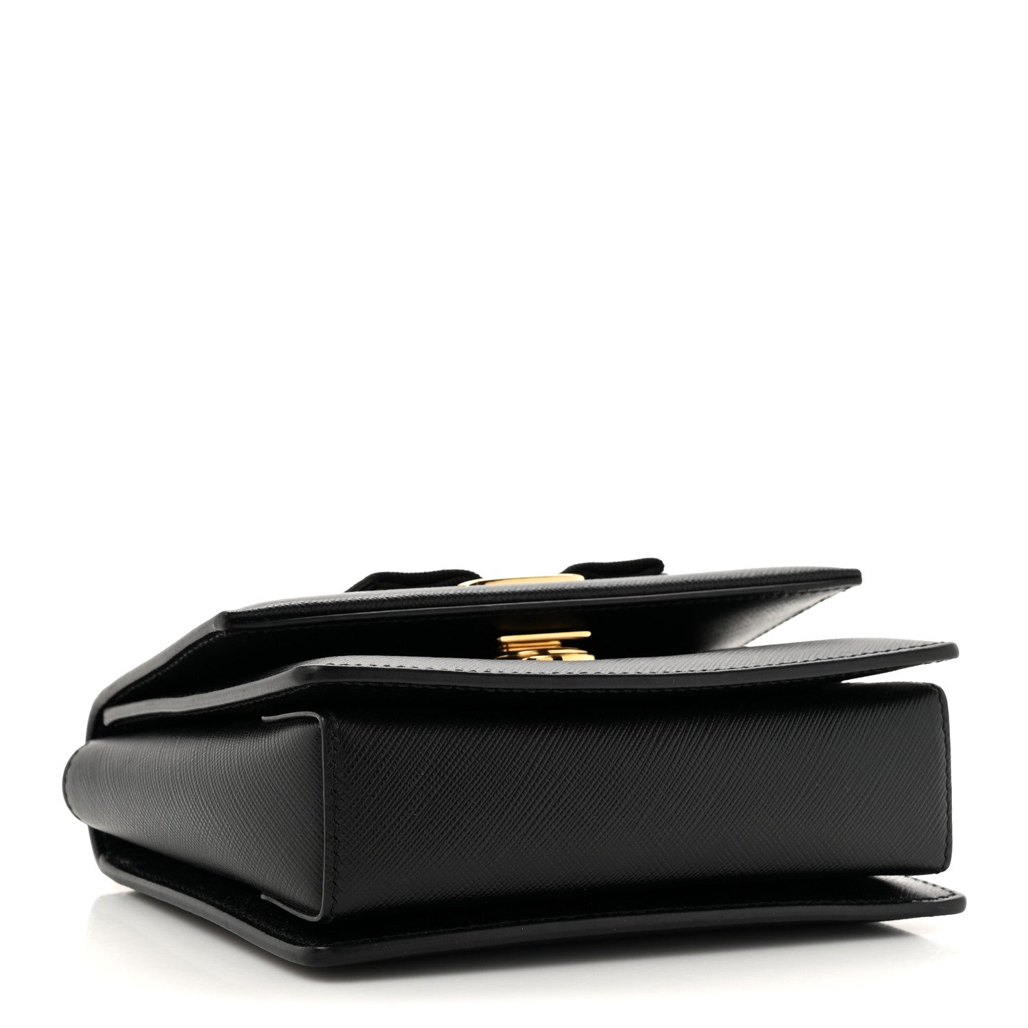 Printed Calfskin Mini Ginny Shoulder Bag Black