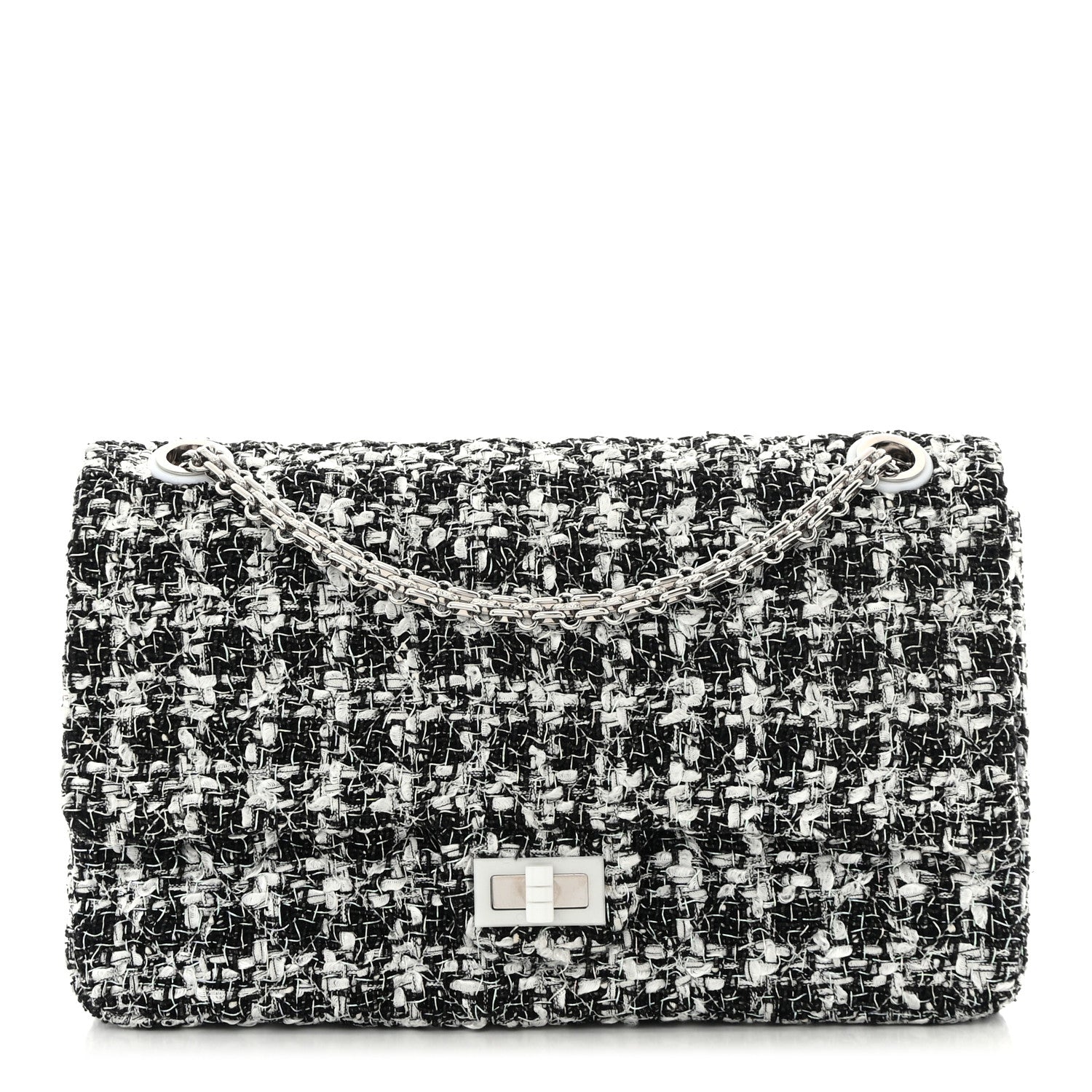 Tweed Quilted Resin 2.55 Reissue 226 Flap Black White