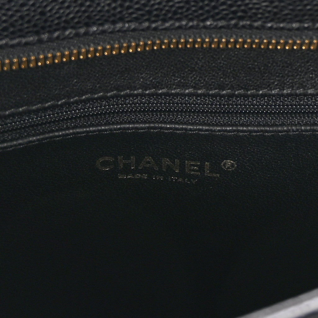 Caviar Quilted Medallion Tote Black