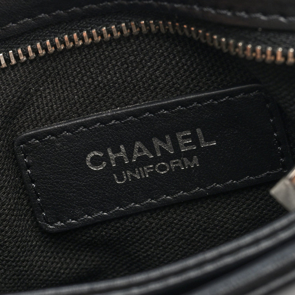 Lambskin Quilted Crossbody Bag Black