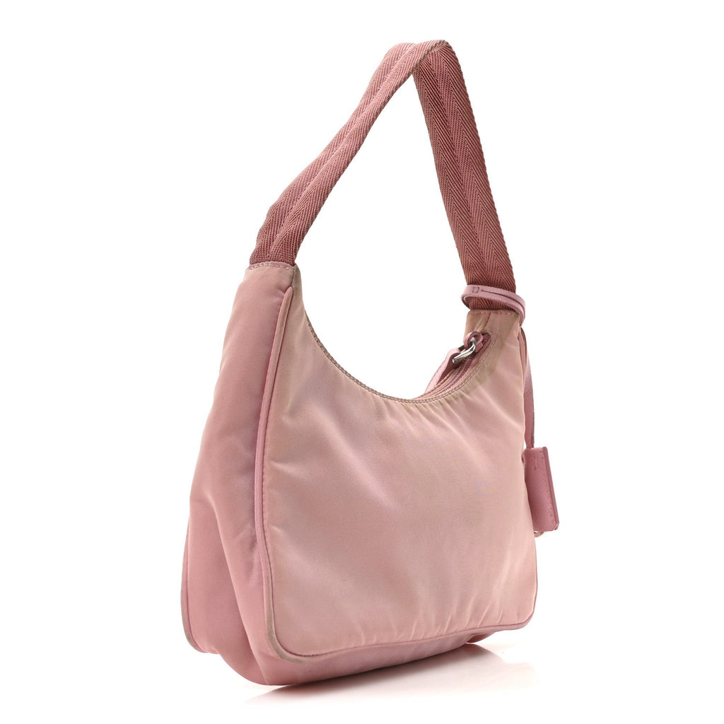 Tessuto Nylon Saffiano Mini Re-Edition 2000 Bag Rosa
