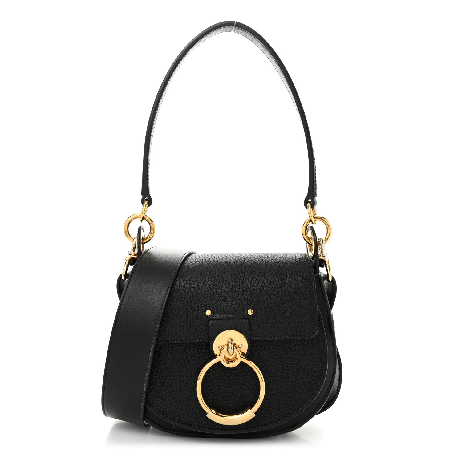 Grained Lambskin Small Tess Bag Black