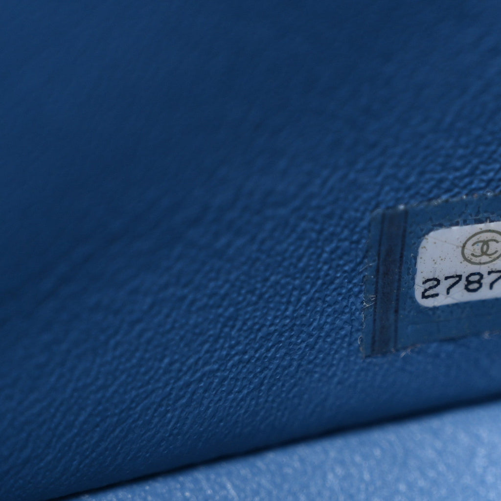 Lambskin Quilted Mini Square Flap Blue