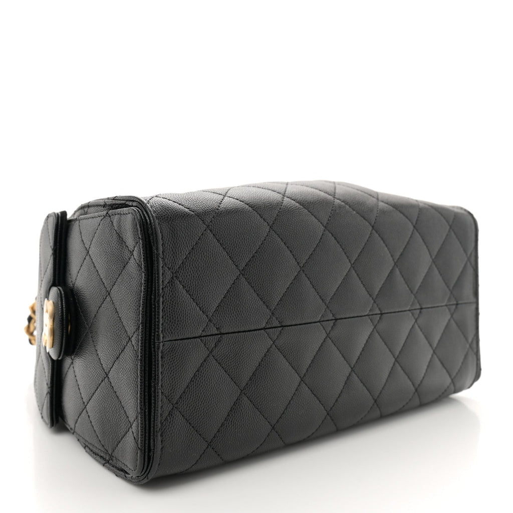Caviar Quilted Small Chanel 25 Handbag Black
