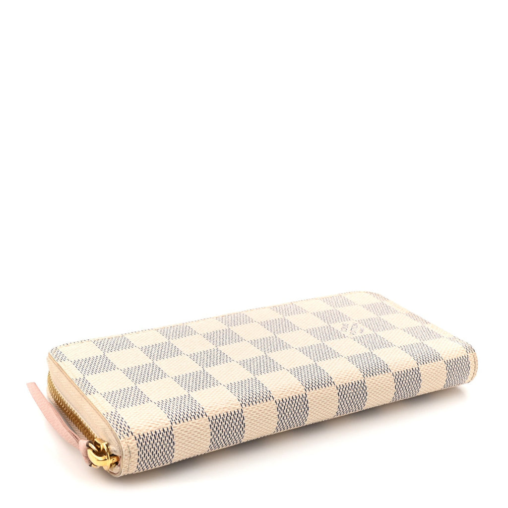 Damier Azur Clemence Wallet Rose Ballerine
