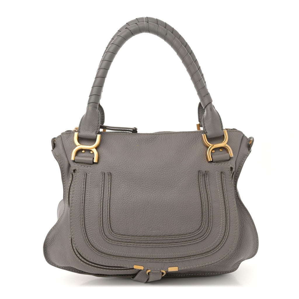 Calfskin Medium Marcie Satchel Cashmere Grey